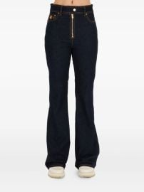 AMIRI gold-zip Flared Jeans | Blue | FARFETCH at Farfetch
